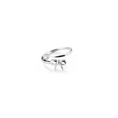 Anello aperto regolabile con fiocco