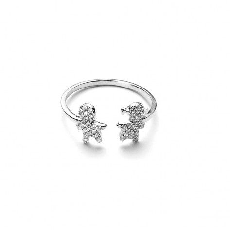 Anello aperto con bambina e bambino