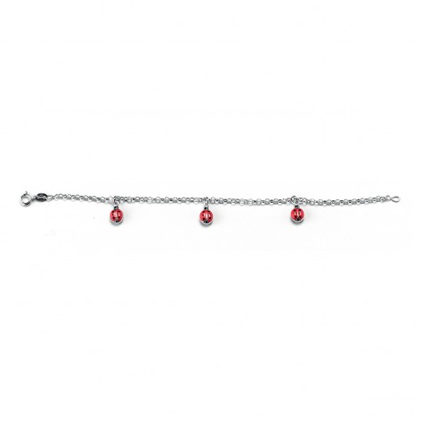 Bracciale con charms a forma di coccinelle 