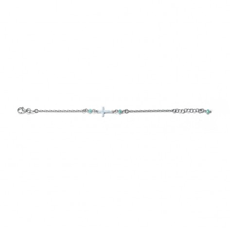 Bracciale con croce celeste