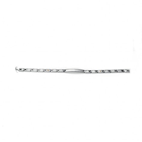 Bracciale uomo classico con piastra curva