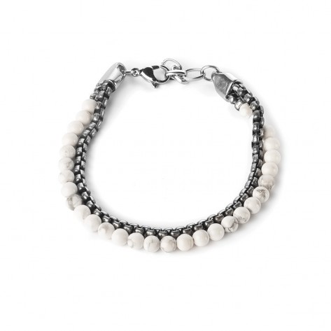 Bracciale doppiofilo con pietre dure laurite