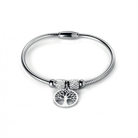 Bracciale semirigido con charme a forma di albero della vita