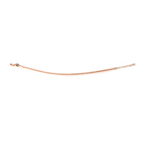 Bracciale tennis in argento rosa con zirconi