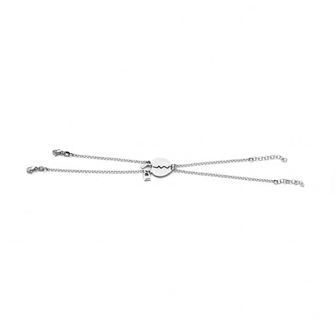 Bracciale divisibile per due con cuore