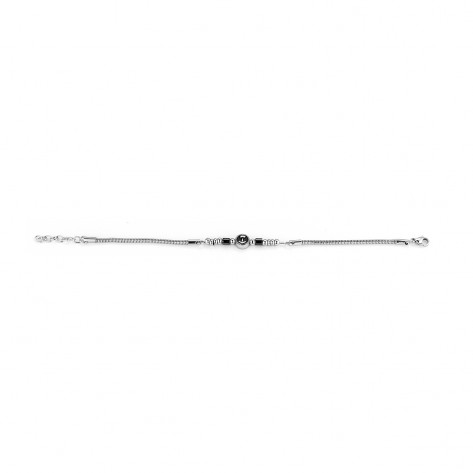 Bracciale con ancora in acciaio ed ematite