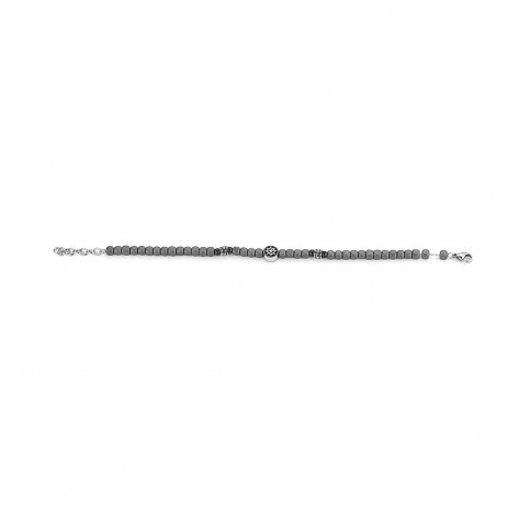 Bracciale in ceramica grigia con timone