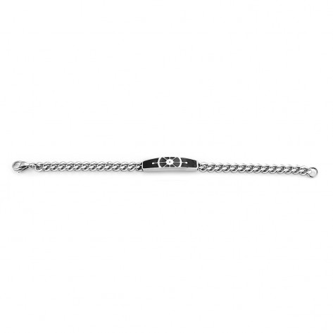 Bracciale con timone su sfondo nero