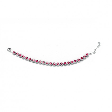 Bracciale con cerchi di zirconi rossi