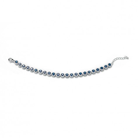 Bracciale con cerchi di zirconi blu