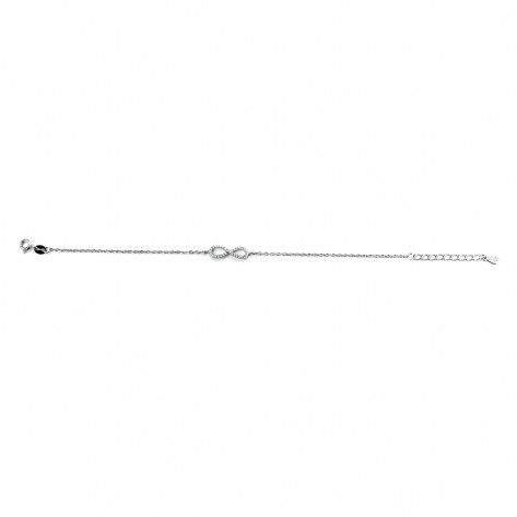 Bracciale con simbolo infinito ricoperto da zirconi