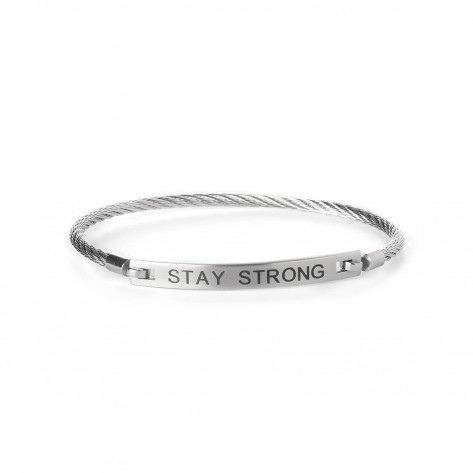 "Bracciale con scritta ""Stay strong"""