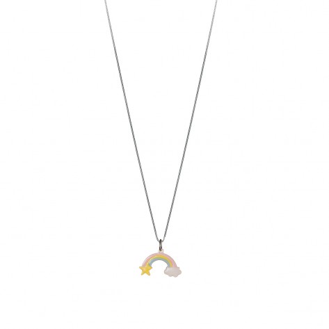 Collana con ciondolo a forma di arcobaleno