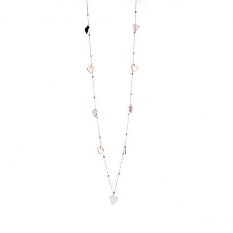 Collana con charms a forma di cuore