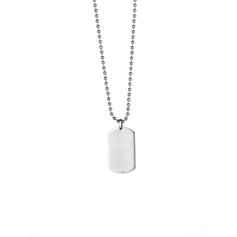 Collana con targhetta militare liscia