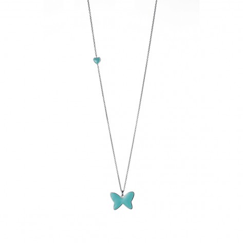 Collana con farfalla turchese