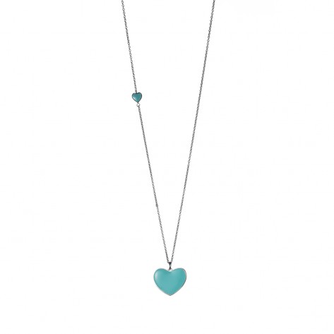 Collana con cuore turchese