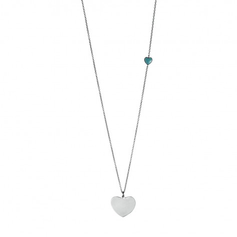 Collana con cuore in acciaio