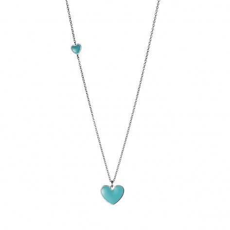 Collana con cuore piccolo turchese
