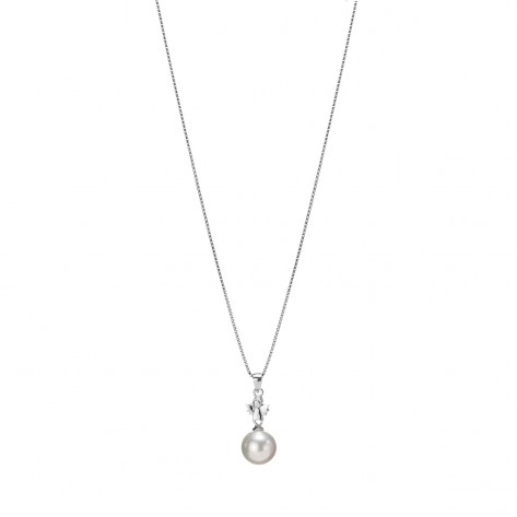 Collana con ciondolo perla con angelo