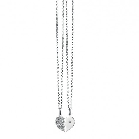 Collana doppia per due persone a forma di cuore