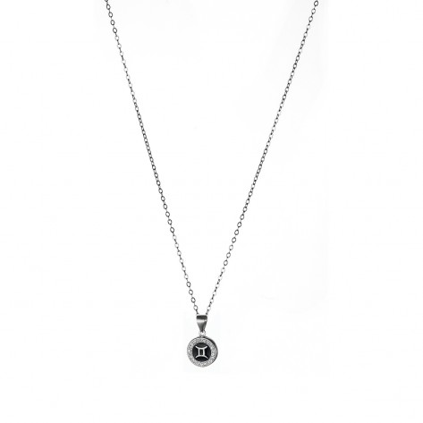 Collana con ciondolo segno zodiacale gemelli