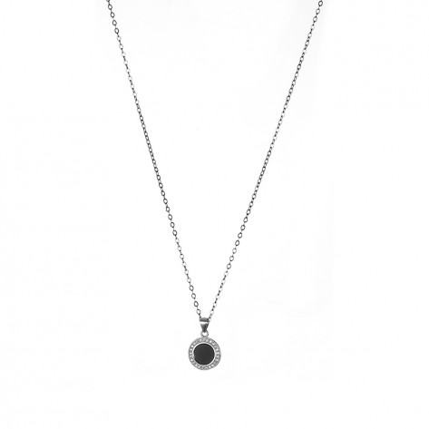 Collana con ciondolo nero in onice