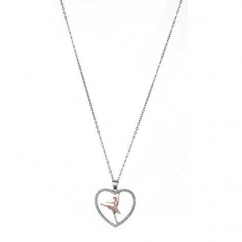 Collana con ballerina dentro un cuore