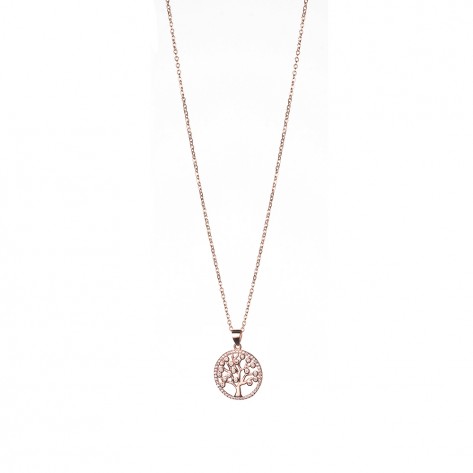 Collana con ciondolo a forma di albero della vita con zirconi