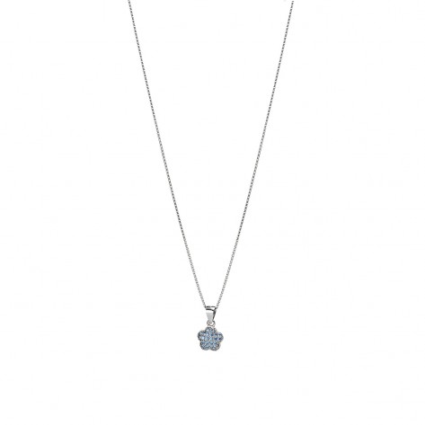 Collana con fiore blu