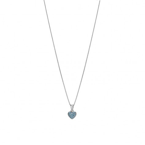 Collana con cuore blu