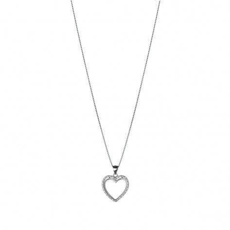 Collana con ciondolo a cuore doppio