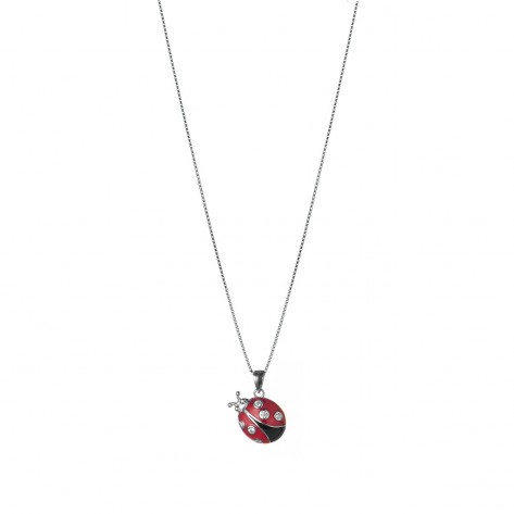 Collana con ciondolo a forma di coccinella