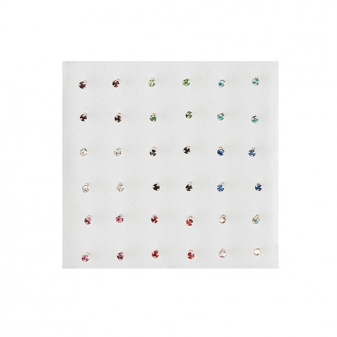 Confezione di piecing per naso punto luce con zirconi colorati