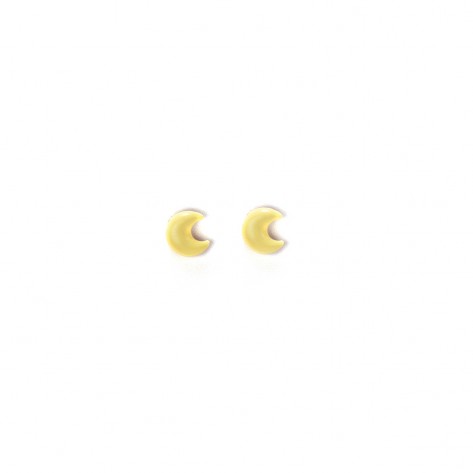 Orecchini a lobo a forma di lune gialle