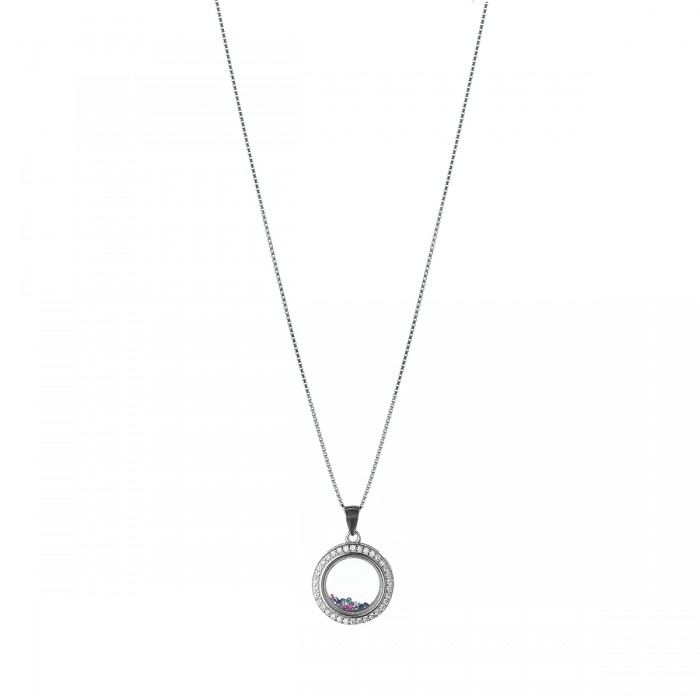 Collana Personalizzata In Argento 925 Con Ciondolo Disco Cerchio 1 Pollice – Regalo Incidibile