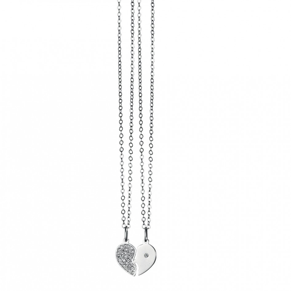 Anihma - COLLANA DOPPIO FILO TRIANGOLO E PERLA - ORO
