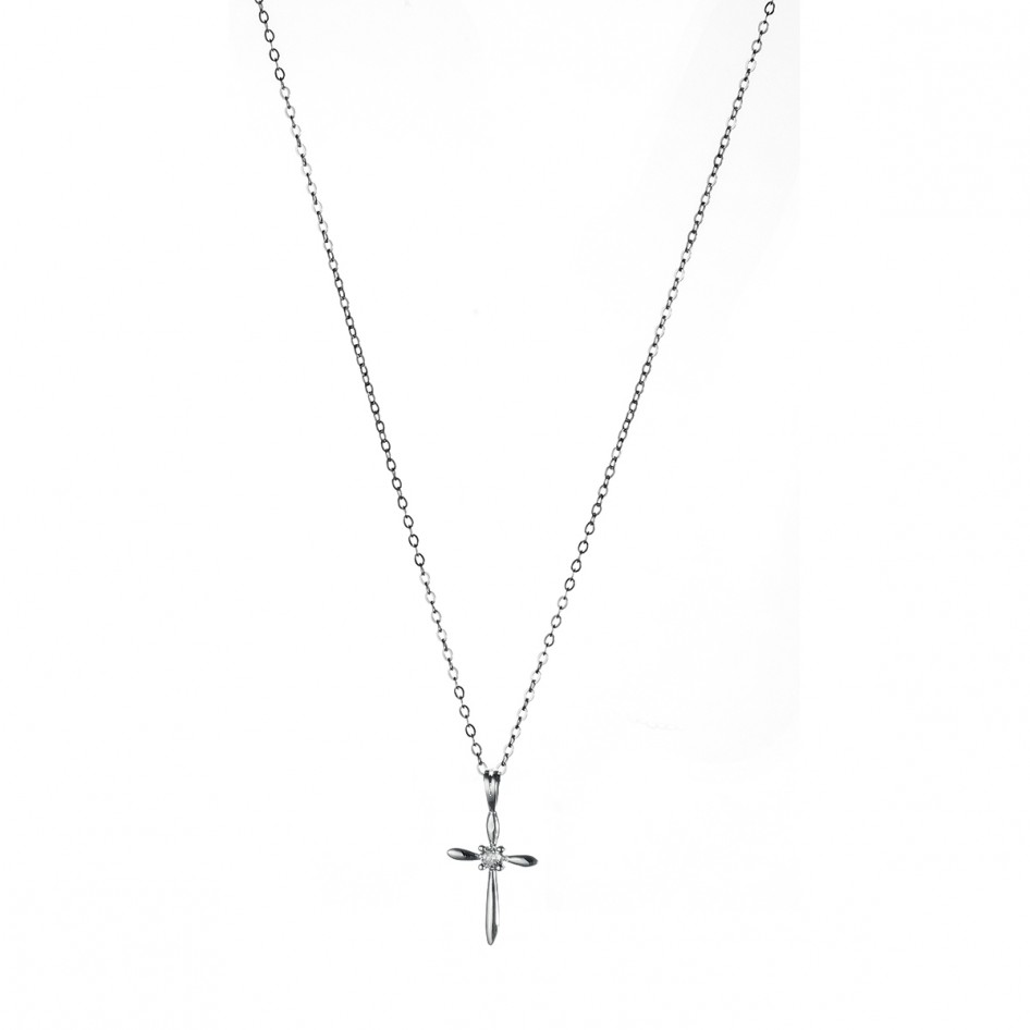 MicLee Collana croce con cuore e ancora creativo collane con ciondolo in argento 925 da donna e ragazza
