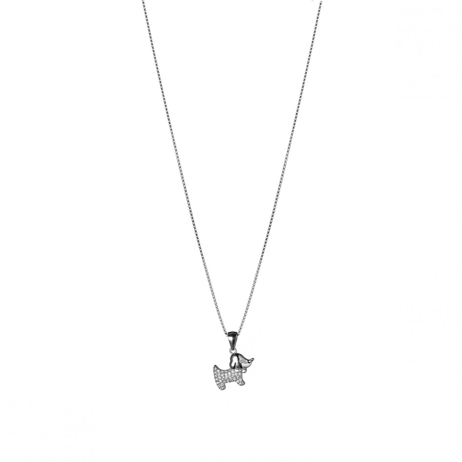 Collana Donna Con Ciondolo Cane Bassotto Nano 3 Cm Collanina Con
