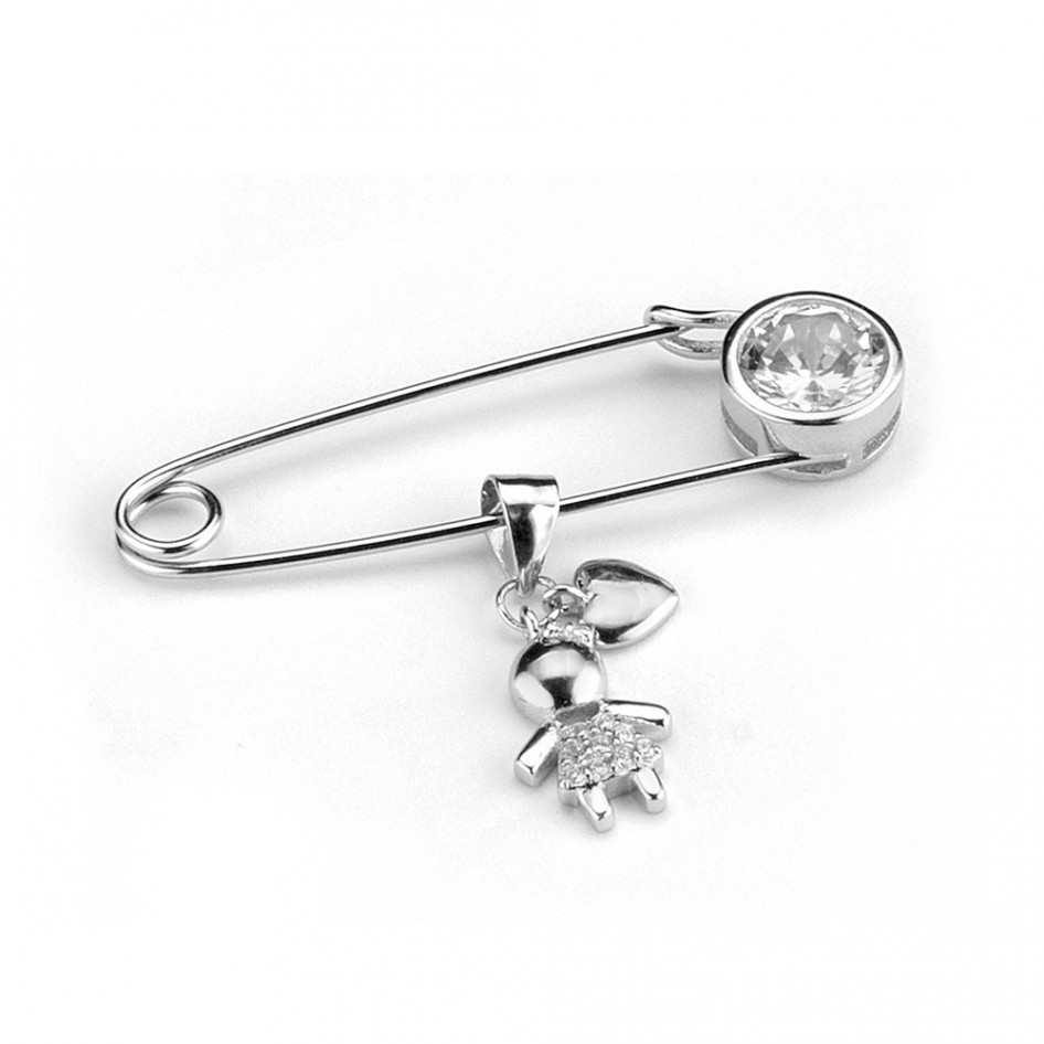 Angelra Danity - Collana con ciondolo a forma di spilla da balia con