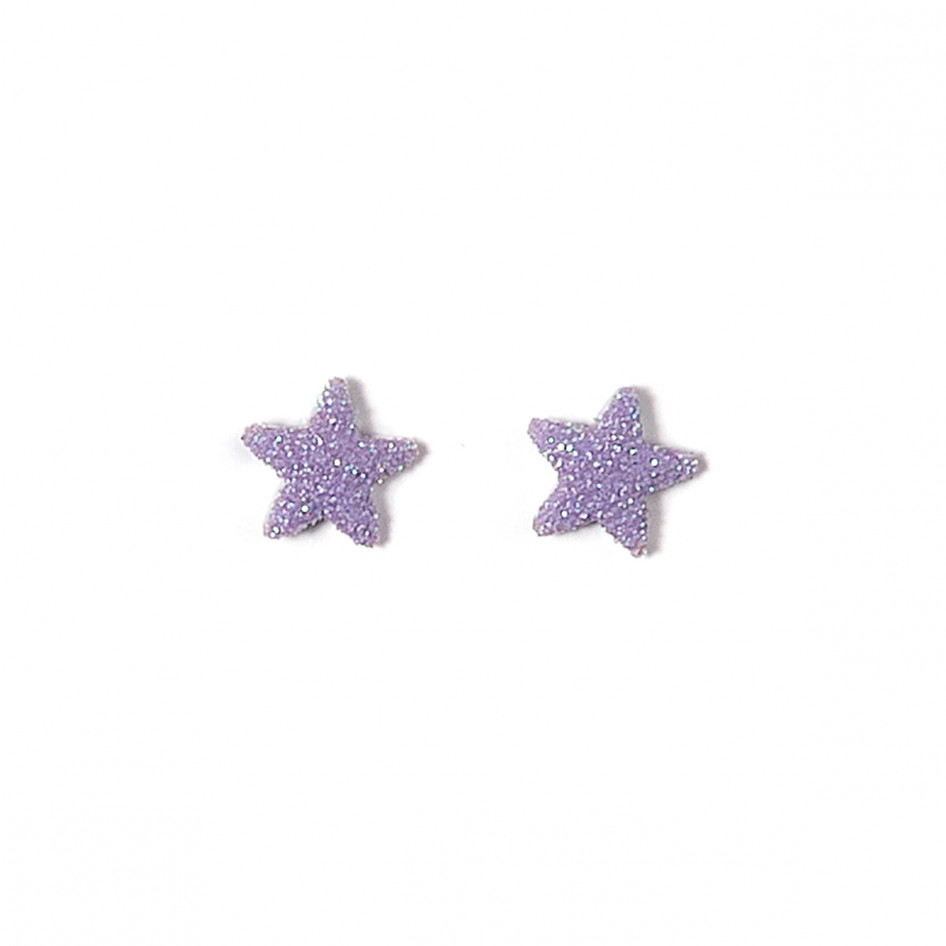 Luca Barra - Mono Orecchini Donna - Acciaio - Zirconi Viola E Bianchi | Scintille Shop