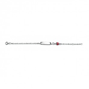 Bracciale con coccinella e placchetta