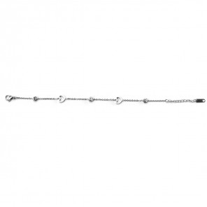 Bracciale con cuori e zirconi