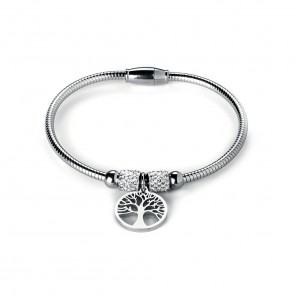 Bracciale semirigido con charme a forma di albero della vita