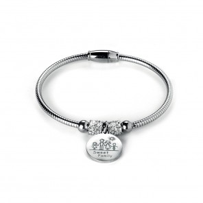 Bracciale semirigido con charme rotondo sweet family