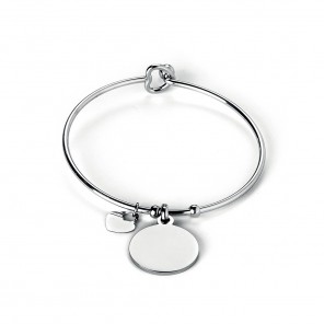 Bracciale rigido con charms rotondo personalizzabile