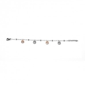 Bracciale con charms a forma di albero della vita oro e argento