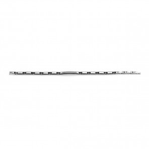 Bracciale a maglie argentate con linea di zirconi 