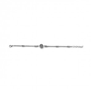 Bracciale con cerchio nero con ancora