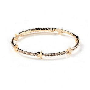 Bracciale semirigido con stelle e zirconi